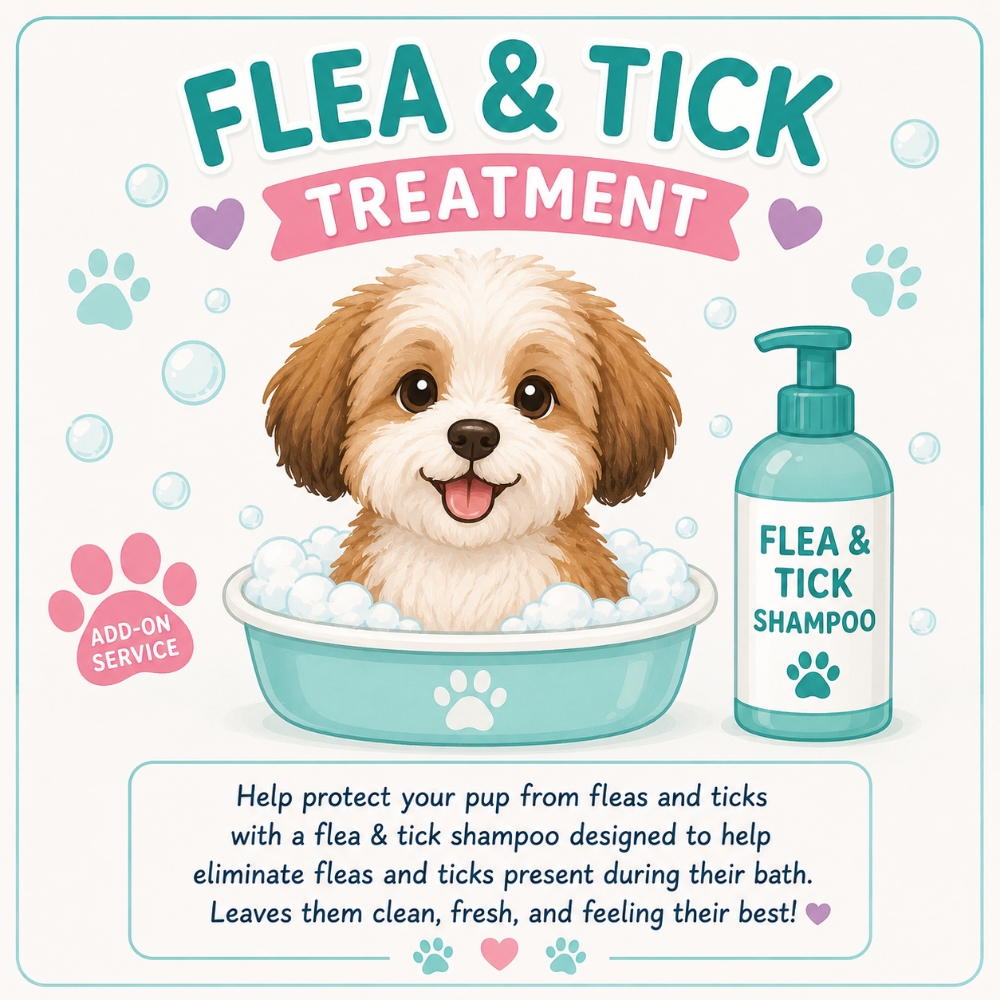 Flea & Tick Treatment (add-on) at Obie's Dog Grooming in Monahans, TX
