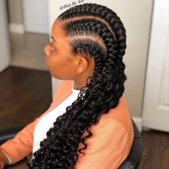 BOHO FEEDER BRAIDS at Favourite Hair Braiding in Cantonsville, MD