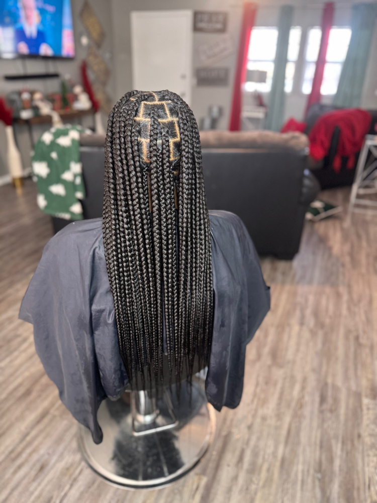 Large Knotless Braids