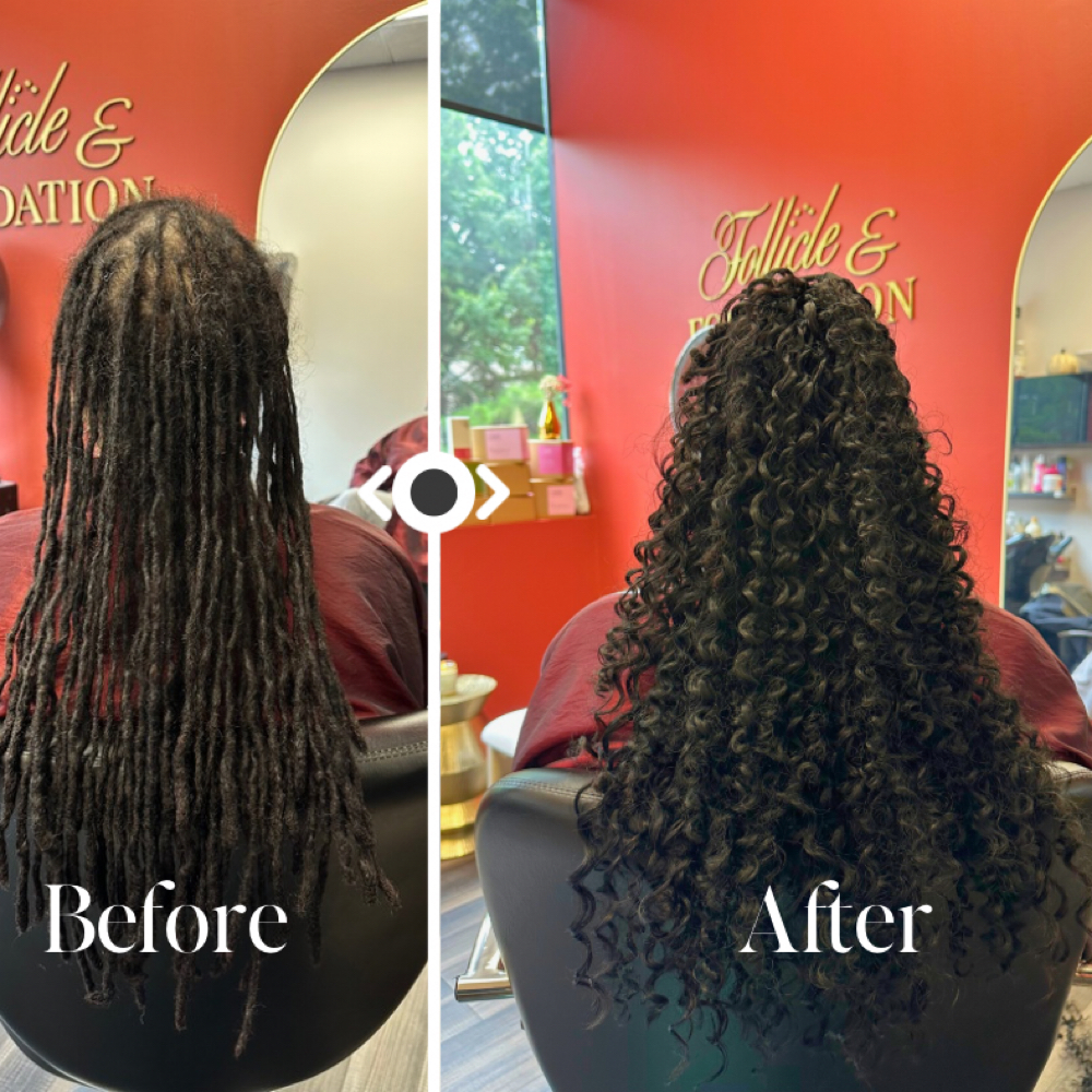 Miracle Knots On Locs at Follicle & Foundation Natural Hair Care in Smyrna, GA