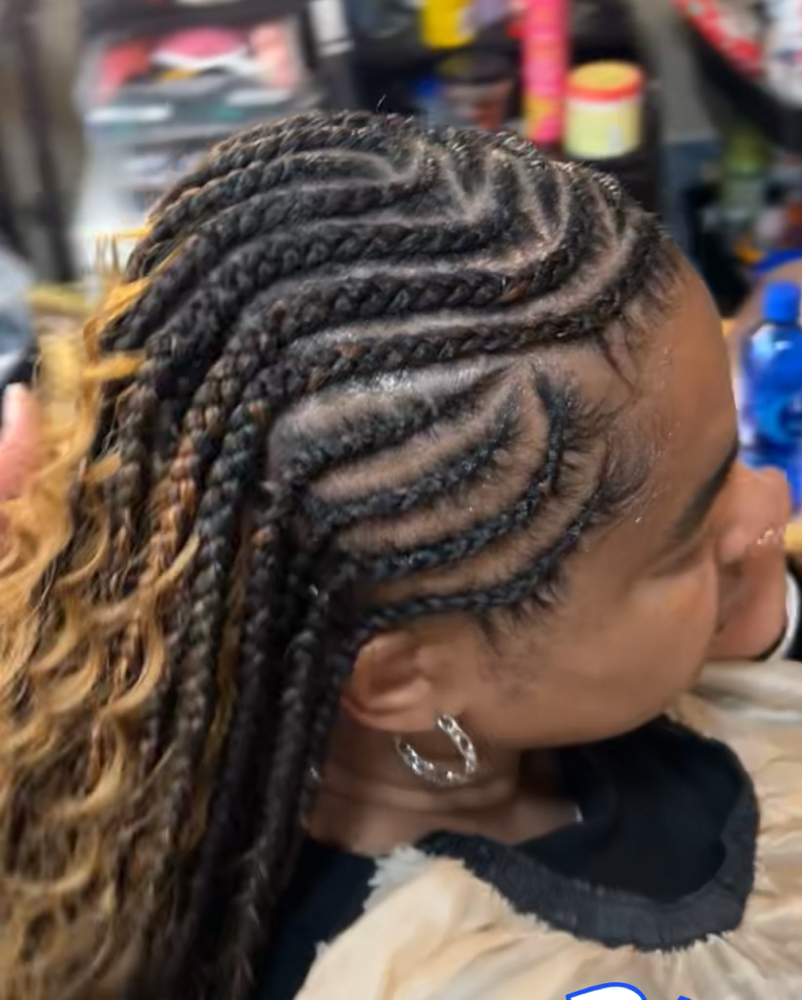 Fulani Braids, Knotless Bck