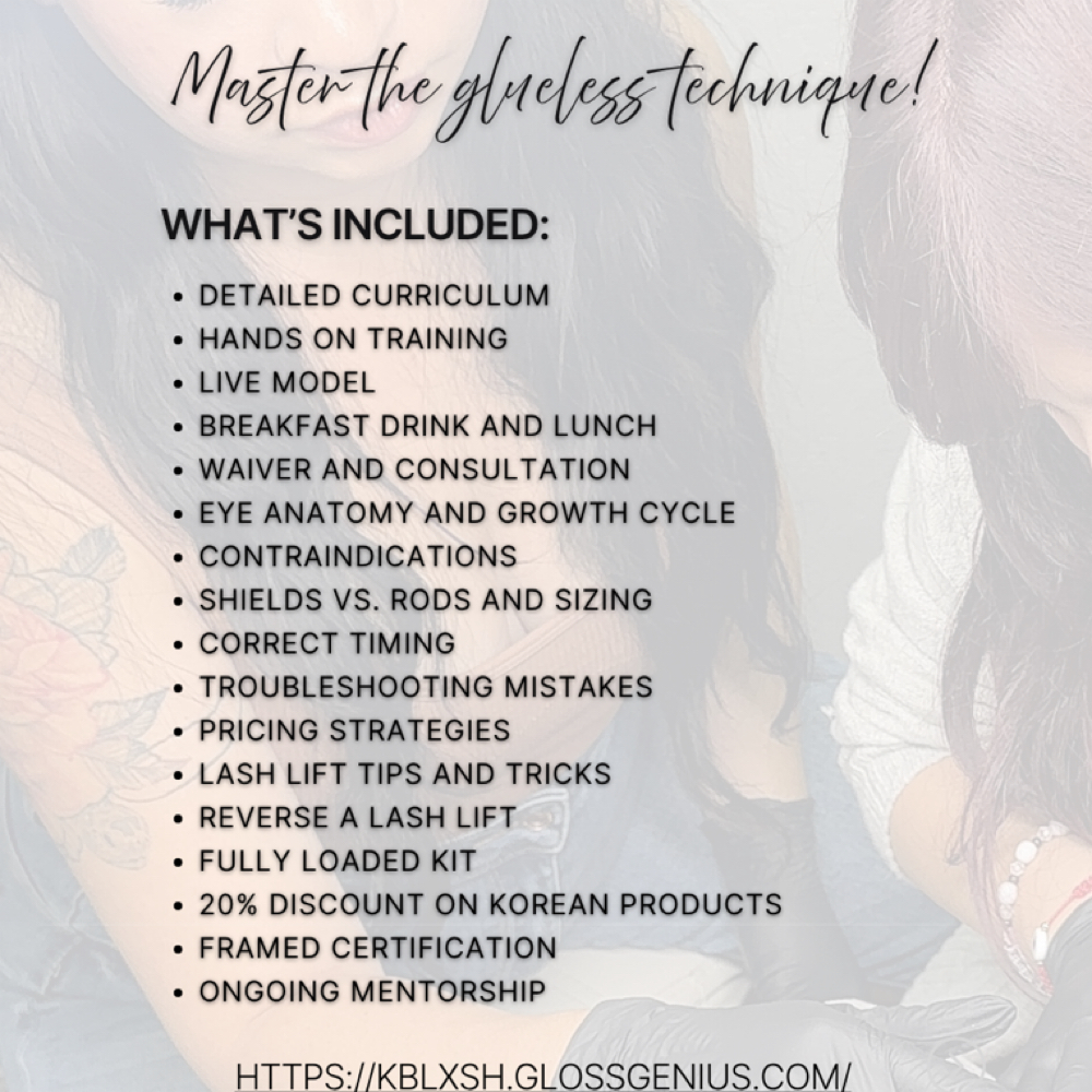 Korean Lash Lift Training at KB Lxsh in San Jose, CA