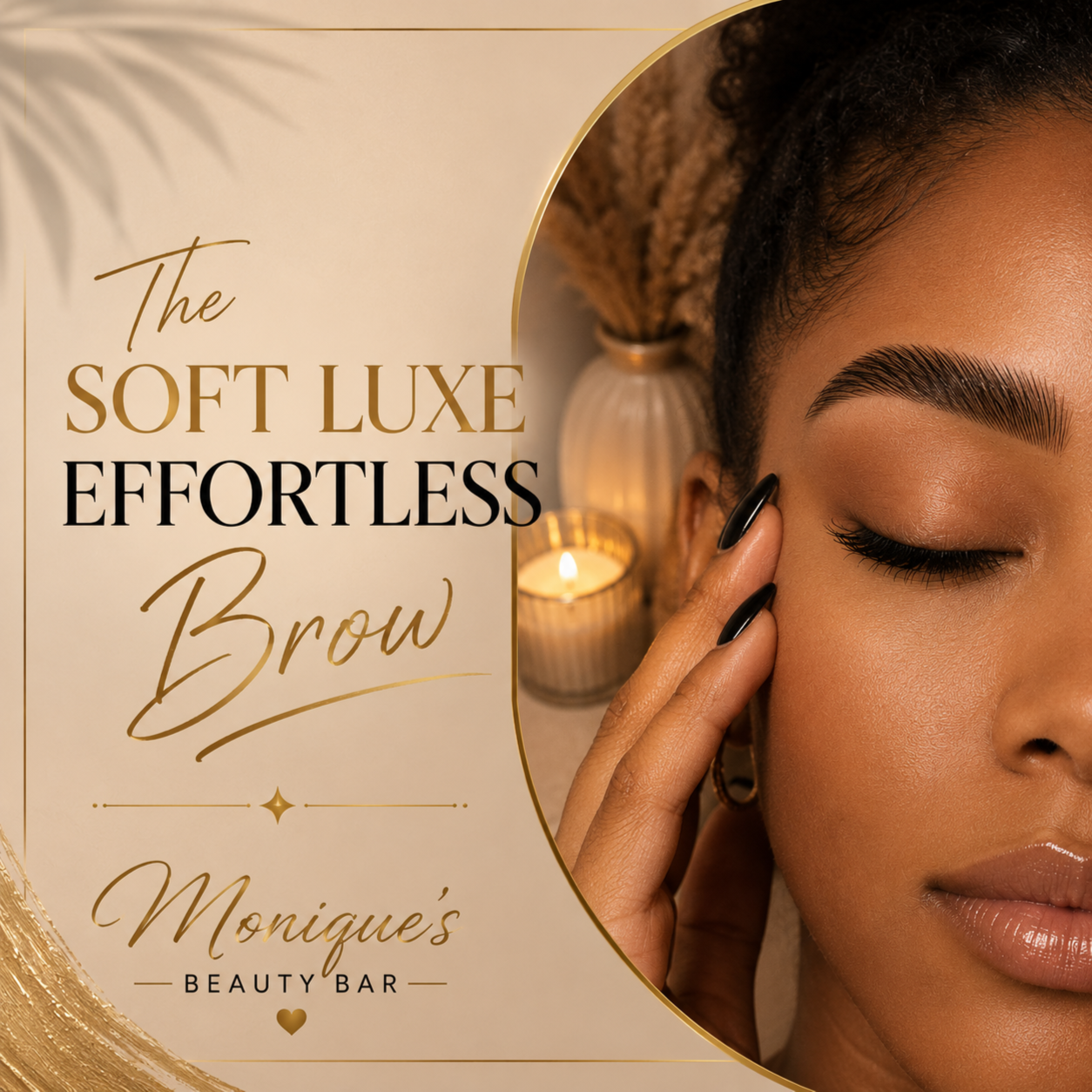 The Soft Luxe Effortless Brow at Monique's Beauty Bar in Charlotte, NC