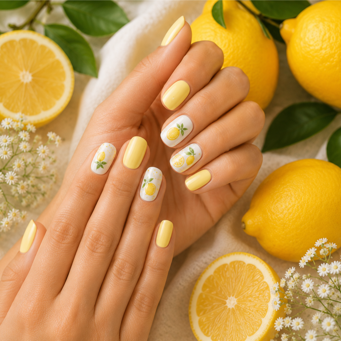Lemon Manicure at Martin Nails Corner in San Francisco, CA