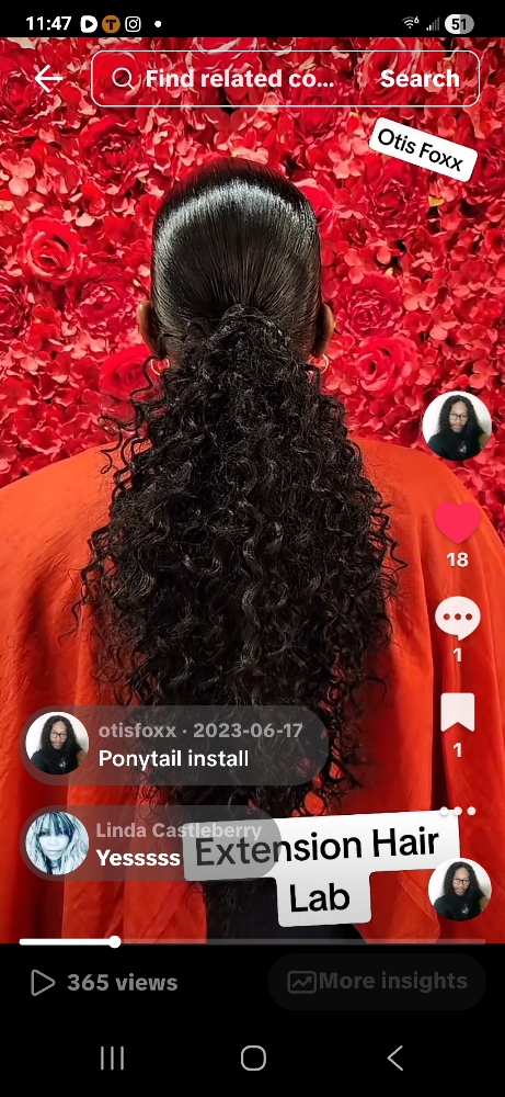 Ponytail at Extension Hair Color Glam in Canton, MI