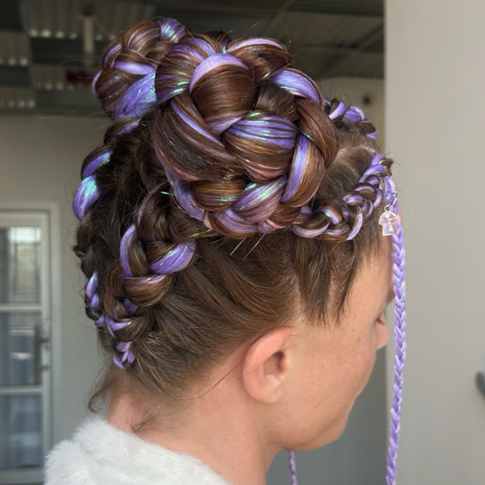 Complex Braided Buns at Rainbow Balayage in Charlotte, NC