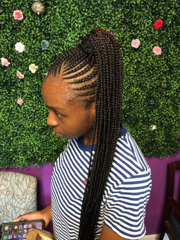 Ponytail Cornrow Braids