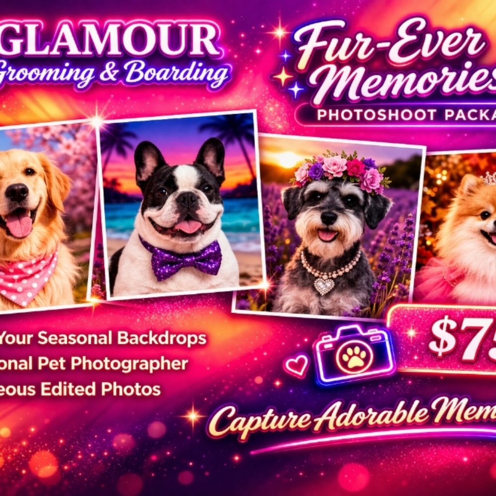 Fur-Ever Memories Photo Package at Glamour Grooming And Boarding in Memphis, TN