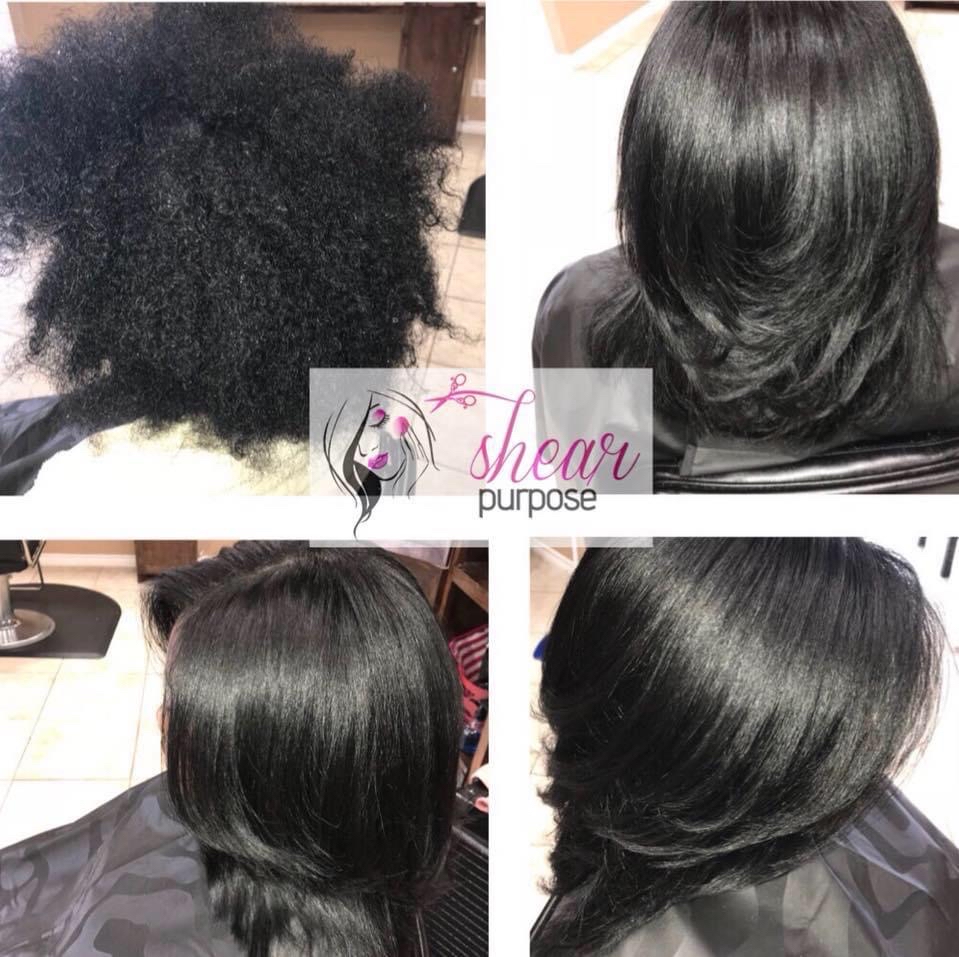 Silk press on Natural hair
