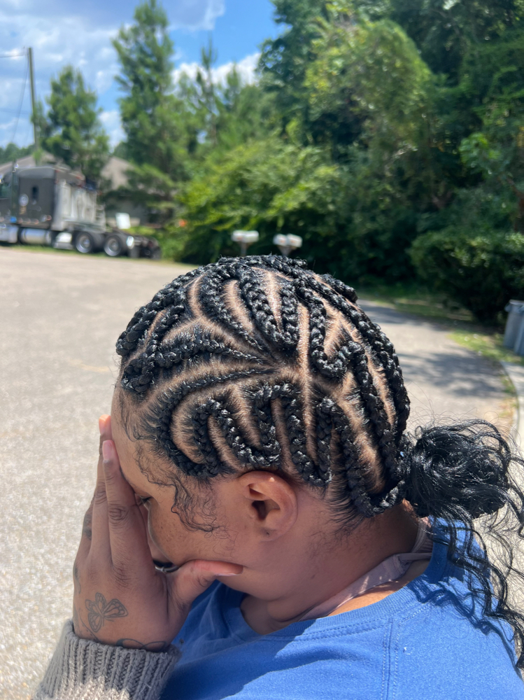 Freestyle scalp braids