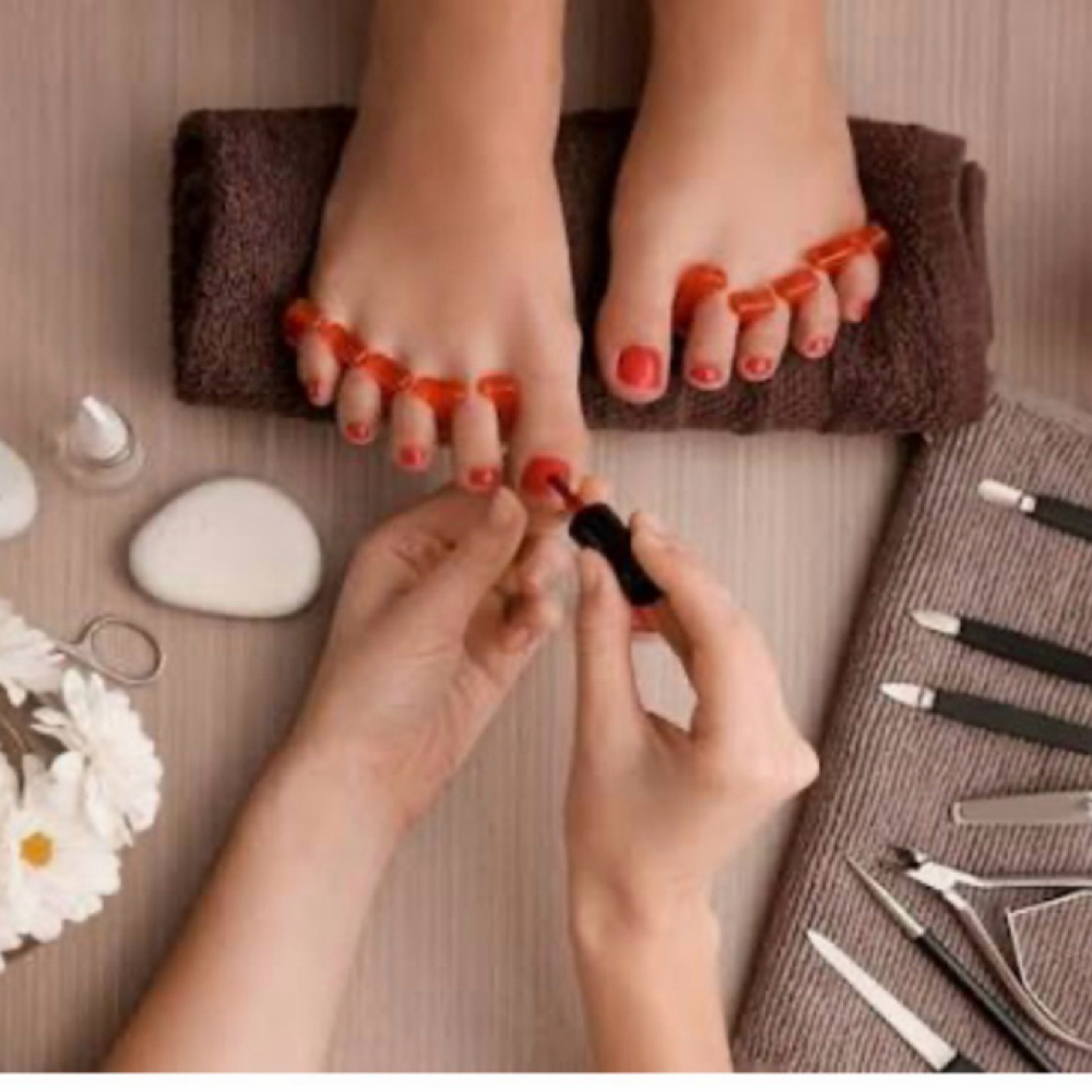Studio lux Pedicure at Aura Nail Studio in Costa Mesa, CA