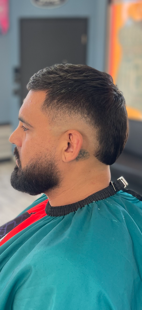 Mens Cut & Beard And Dark Color