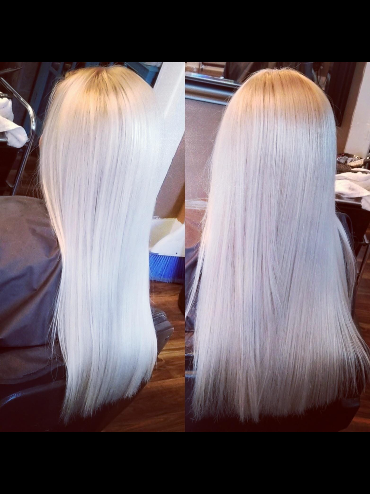 Initial Hair extension install at ChasityProphater in Louisville, KY
