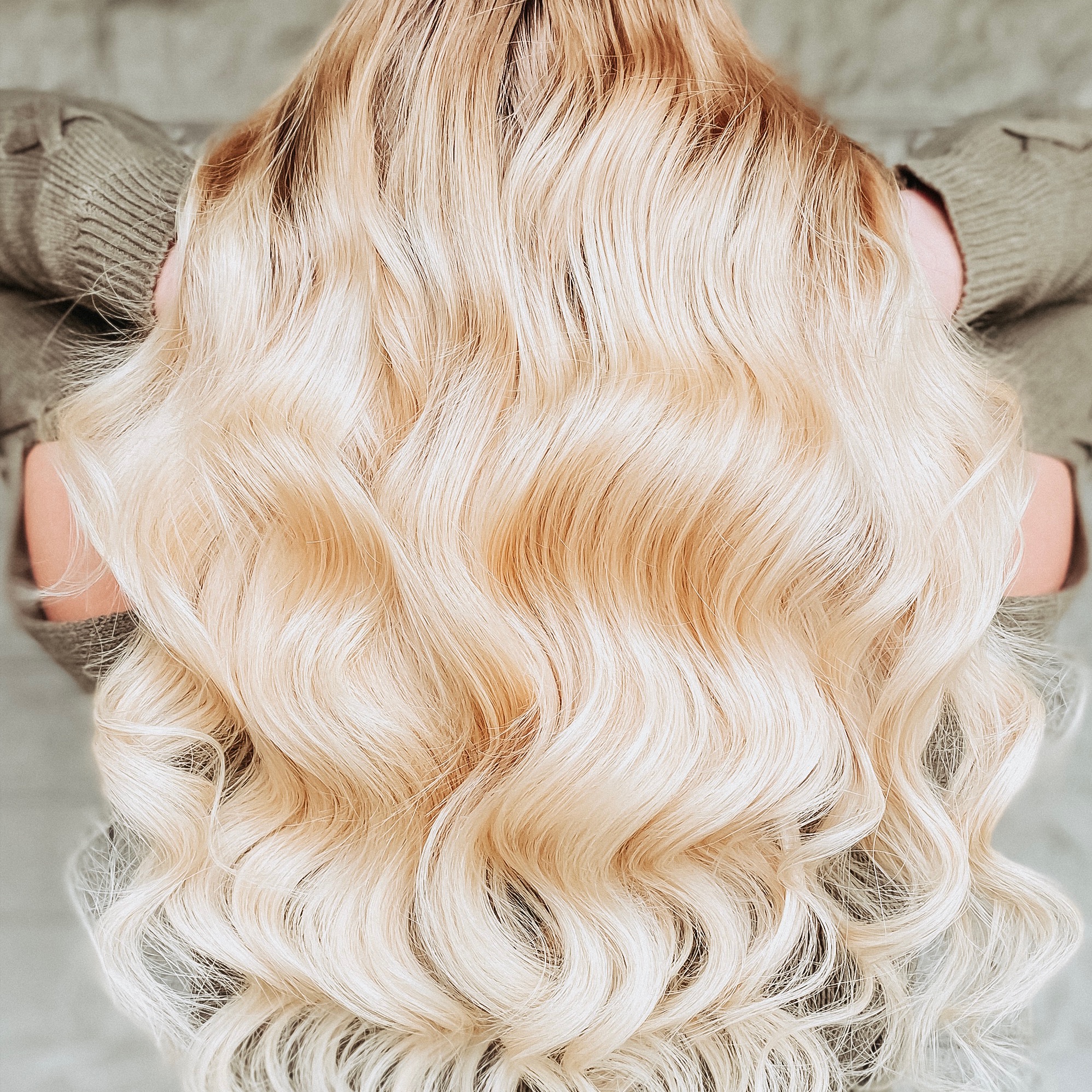 Tape in extensions install at Meraki Beauty Studio in Medford, OR
