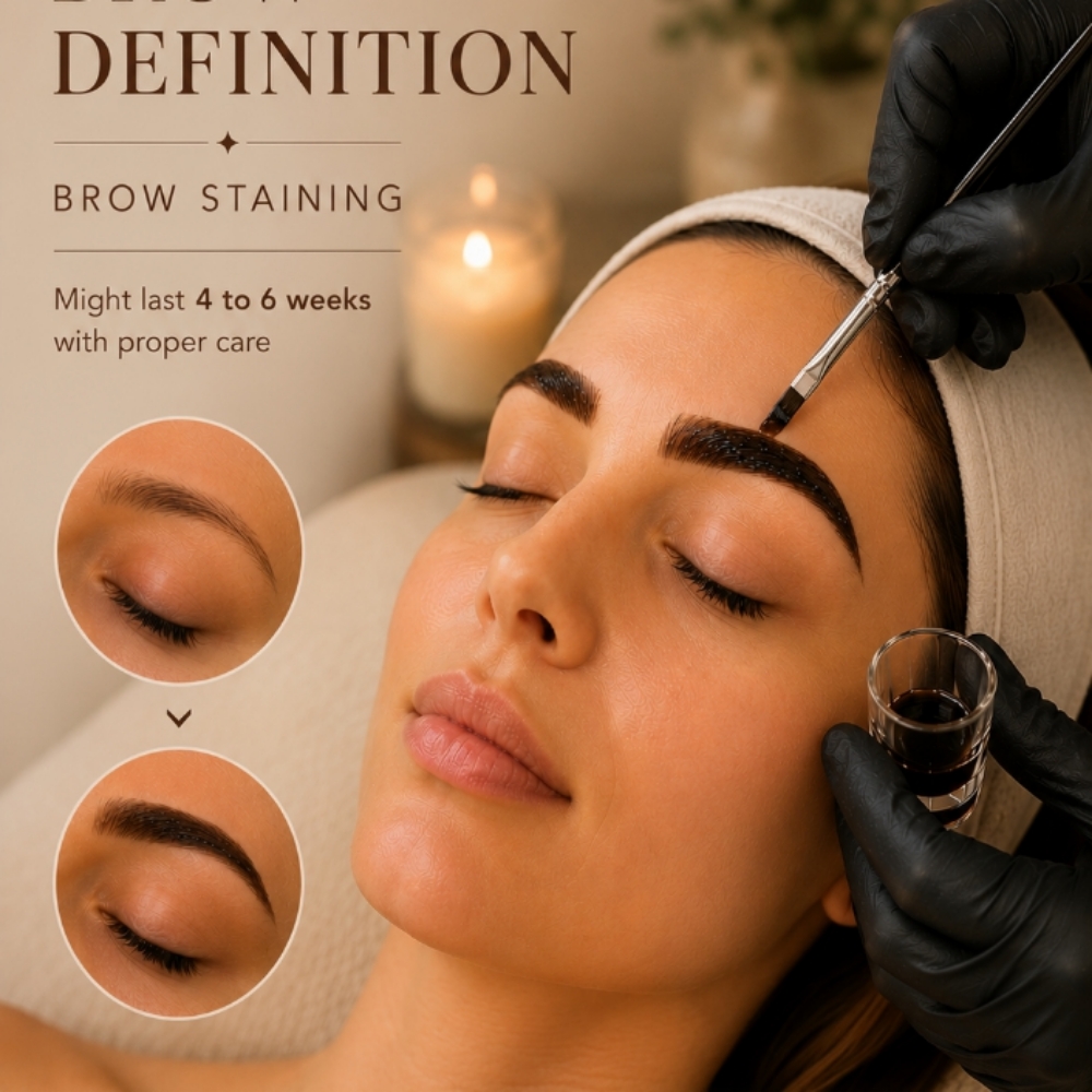 Deluxe Brow Define & Staining at D'Luna Aesthetics, Brows & Wellness in Clearwater, FL