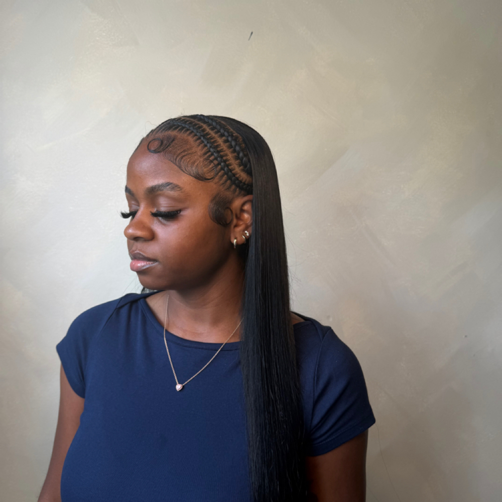 4 Braids W/ Quick Weave at TheHairParlor in Philadelphia, PA