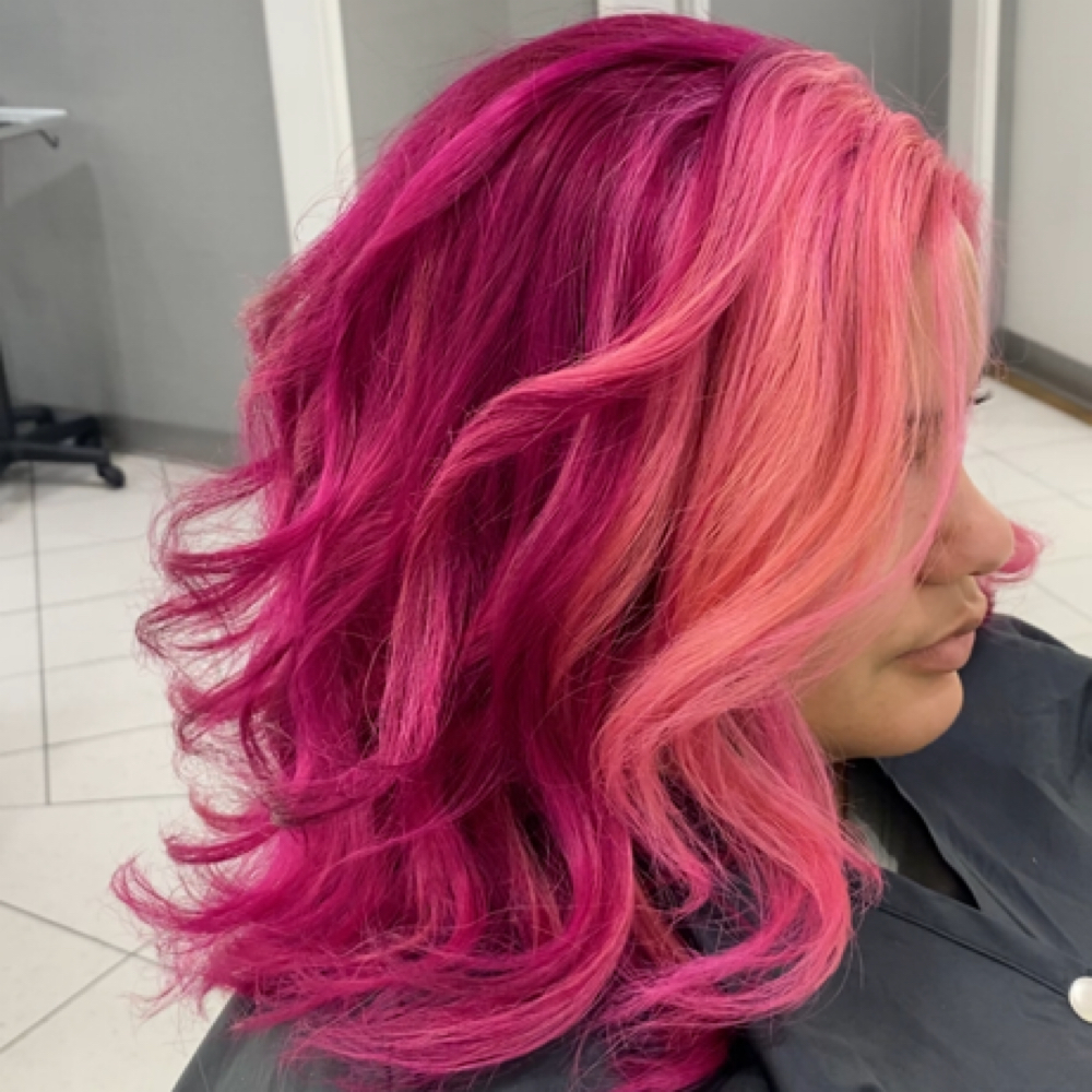 Full Lightening + Vivid Color at INVU Beauty Salon in Modesto, CA