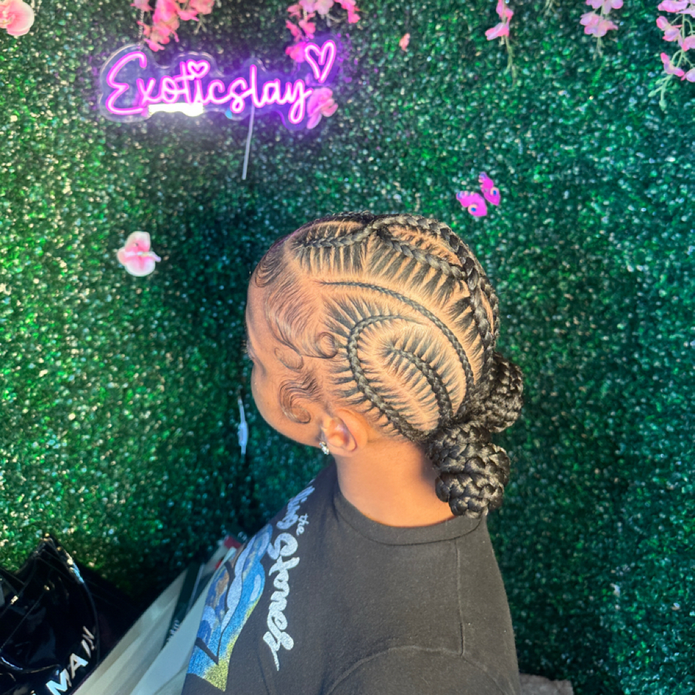 6 Braid Criss-Cross at Exotic Slay in Lanham, MD
