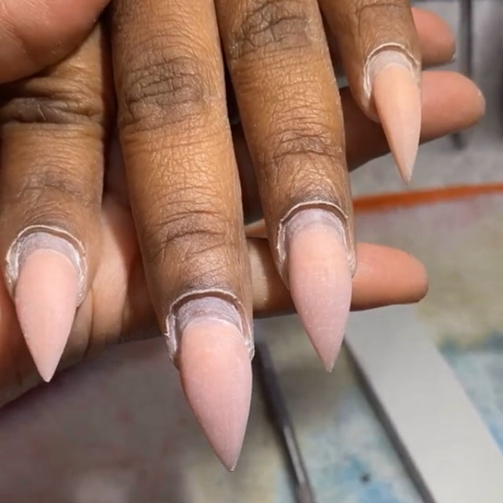 ACRYLIC REFILL WITH DESIGN at Xo Nailed By Nessa LLC in Lauderhill, FL
