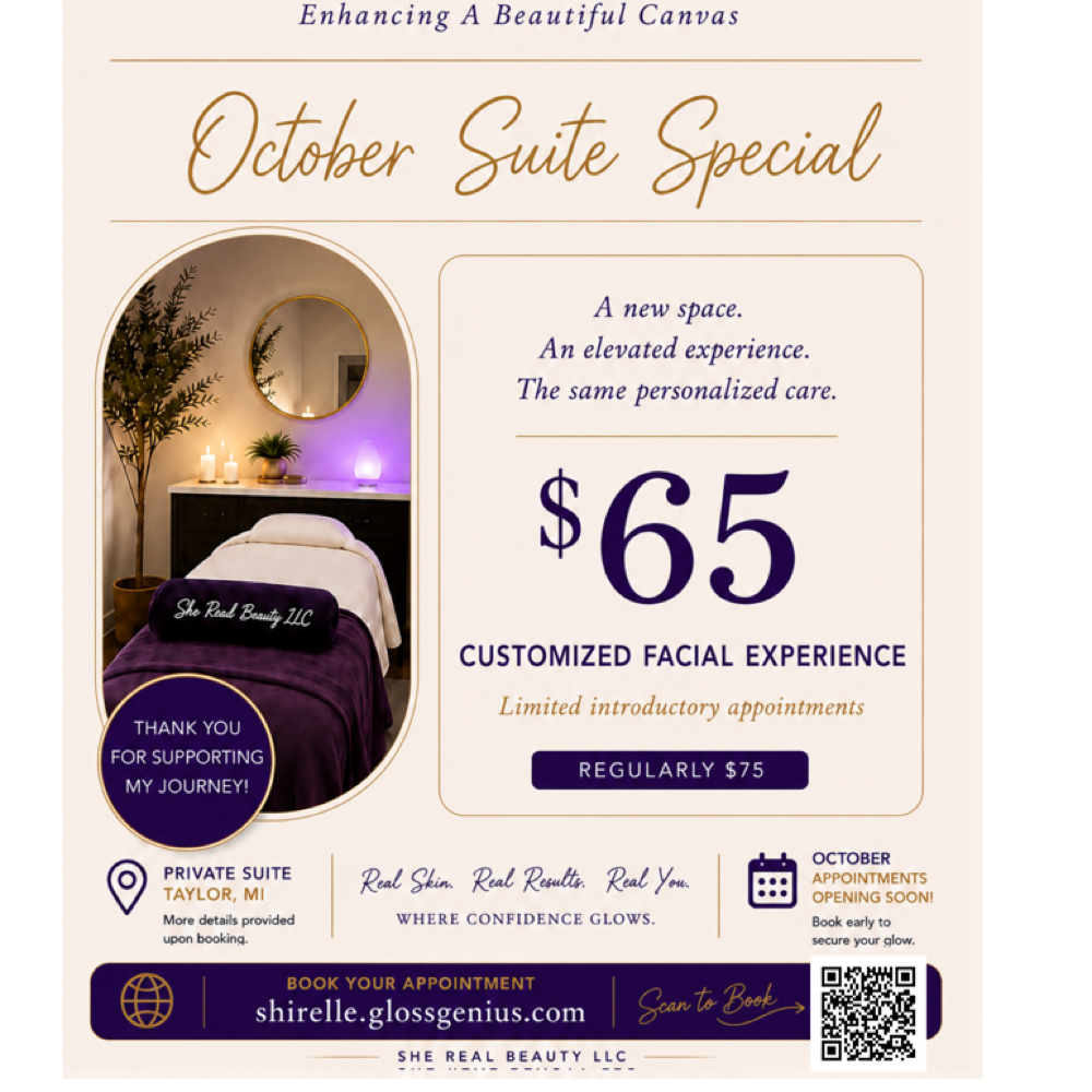 October Suite Special $65 at Shirelle Stowers in Taylor, MI