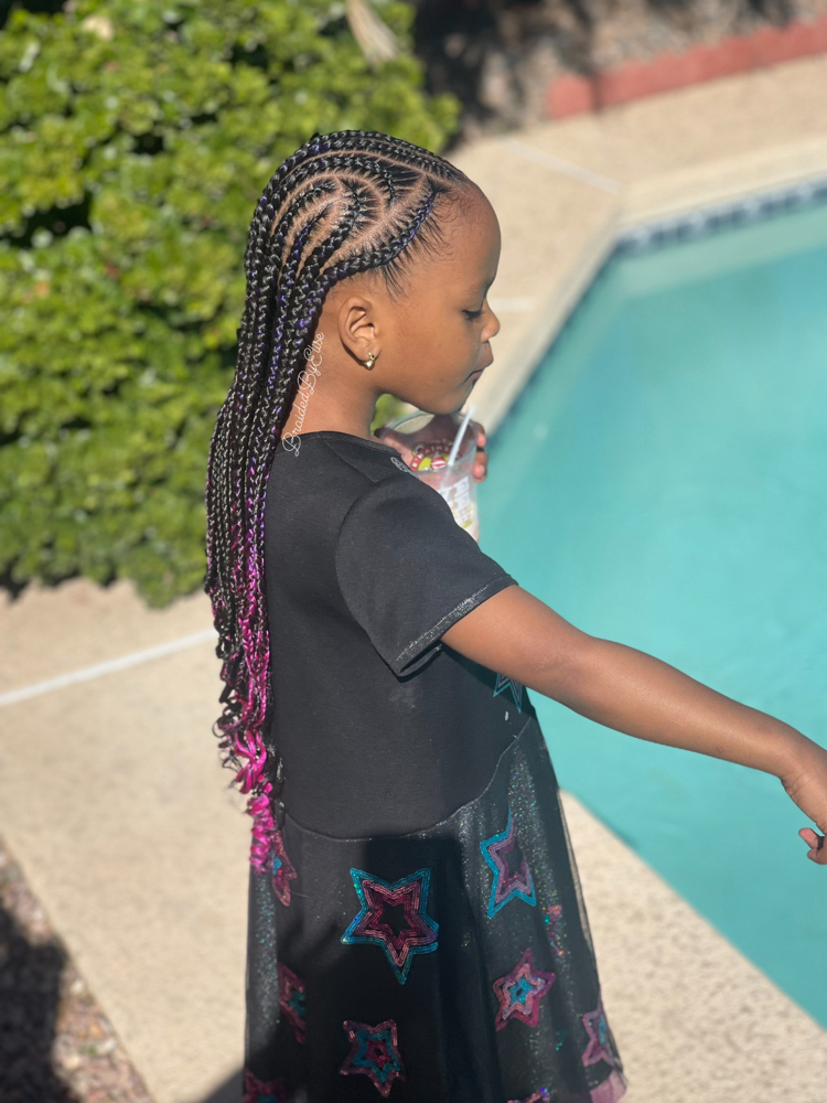 Kids Braided Styles W/ Weave