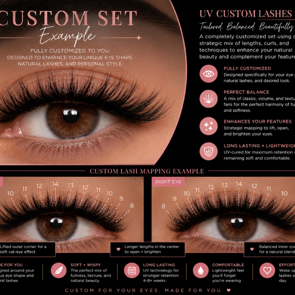 Custom UV lash Extensions at Haley’s Beauty Haven in Brewton, AL