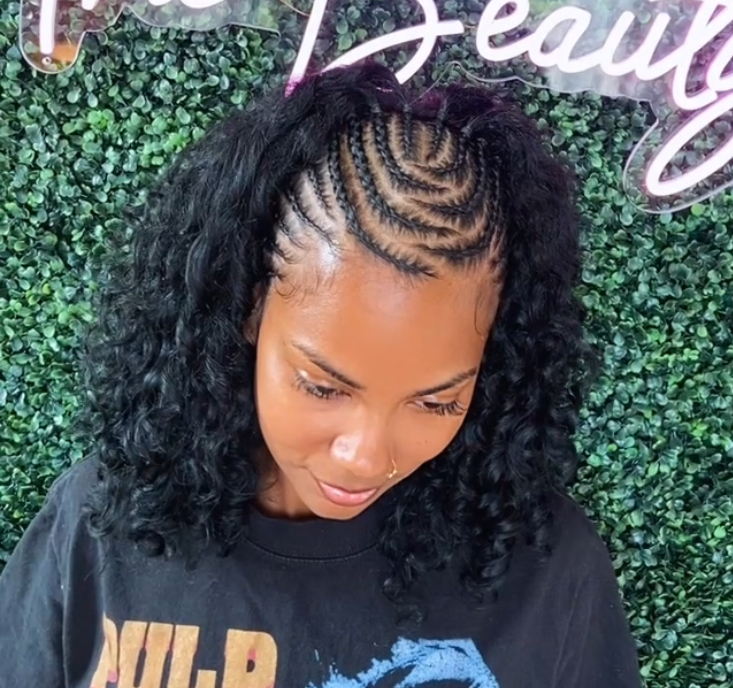 Halfway Back Braids Natural hair