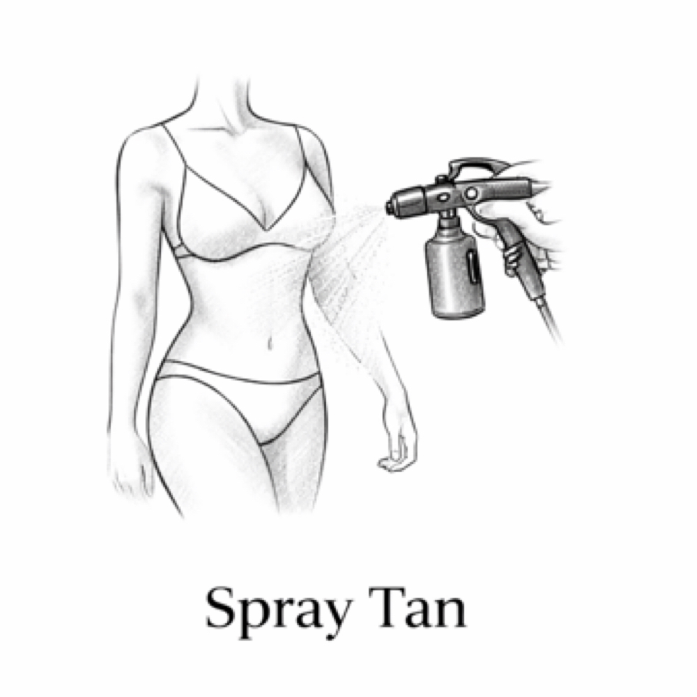 Custom Spray Tan at Waterbaby Wax Co. in Canyon Lake, CA