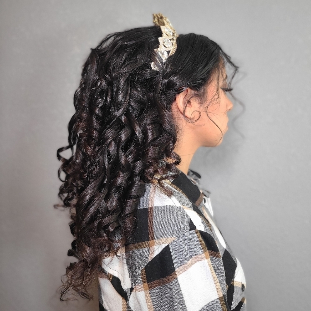 Bridal/ Quinceañera hair Style at Aztec Beauty in Angleton, TX