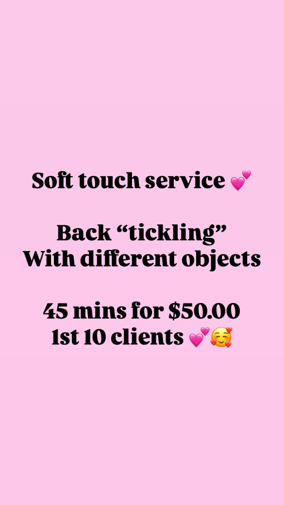 Body Tickle - Soft Touch Service 💕