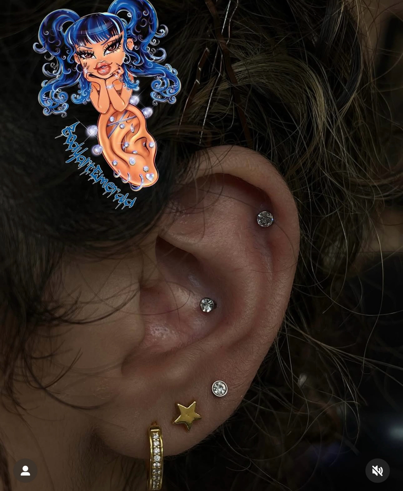 Conch at Bodyart By Emerald Esme 🖤🕷️ in El Centro, CA