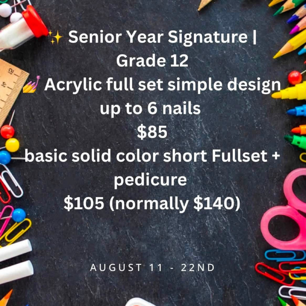 Back To School Senior at Lexxahh’s Luxury Nail Lab in Hartville, OH