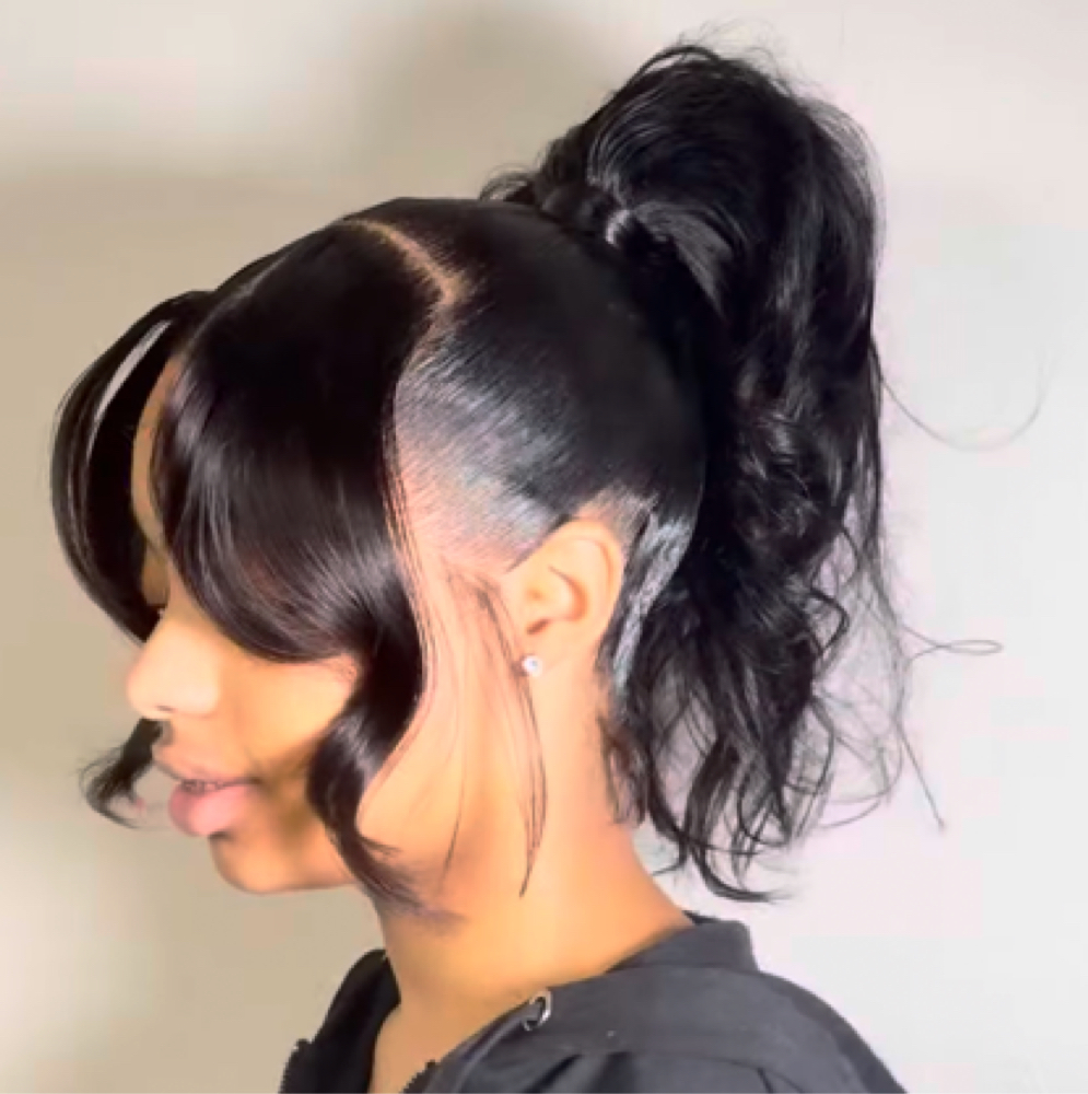 Double Frontal Ponytail at AriDoesMyHair in Lewisville Texas, TX
