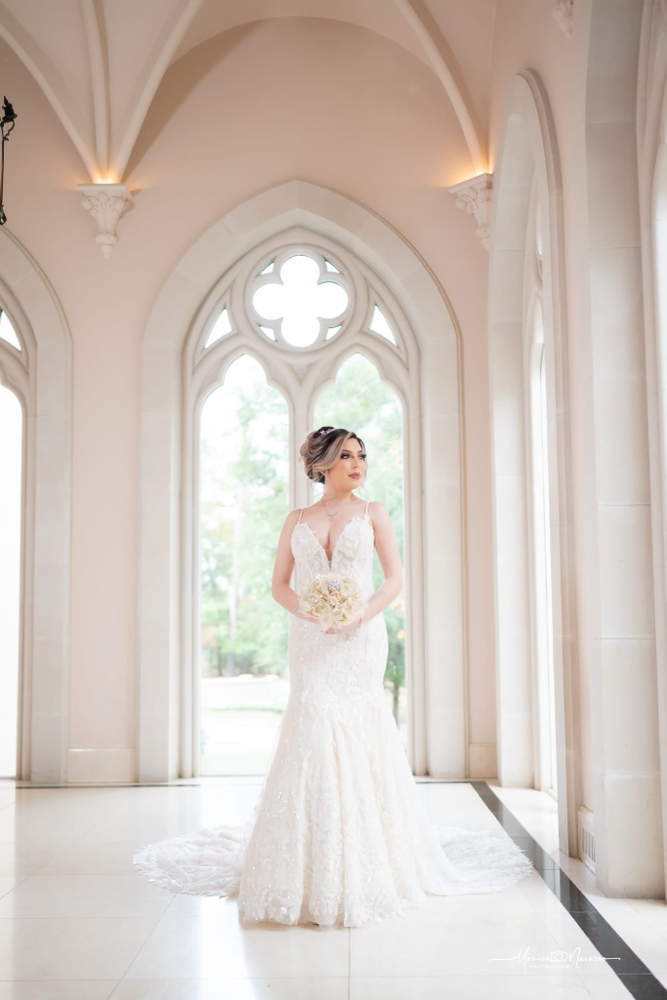 Bridal hairstyle at Anahly’s Makeup Artistry in Pasadena, TX