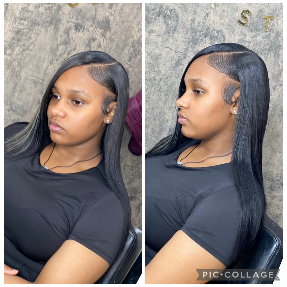 Basic Glue In No Curls at Healthy Hair By Toni in Calumet City, IL