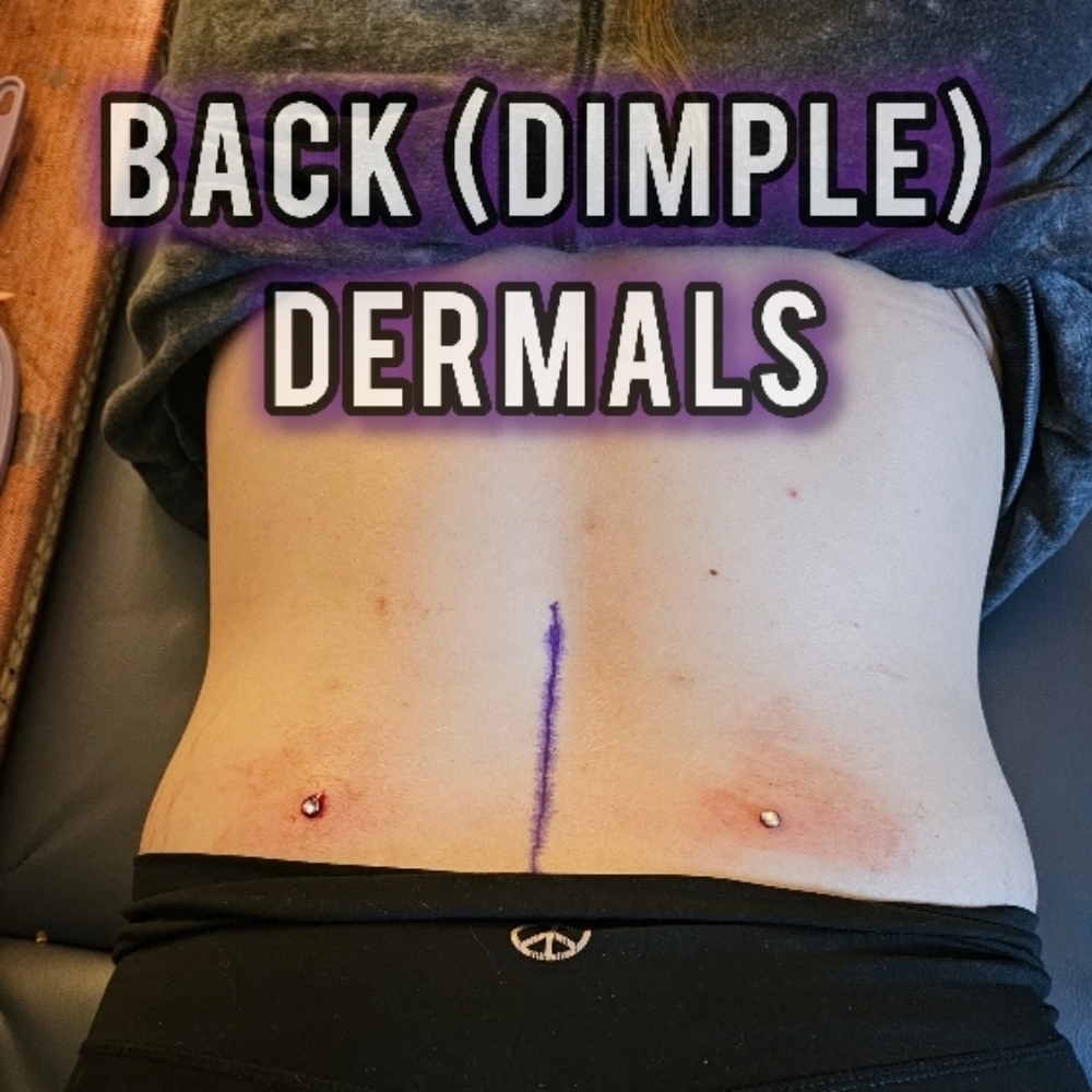 Back Dermals(2) at Piercings By Autumn in New Castle, PA