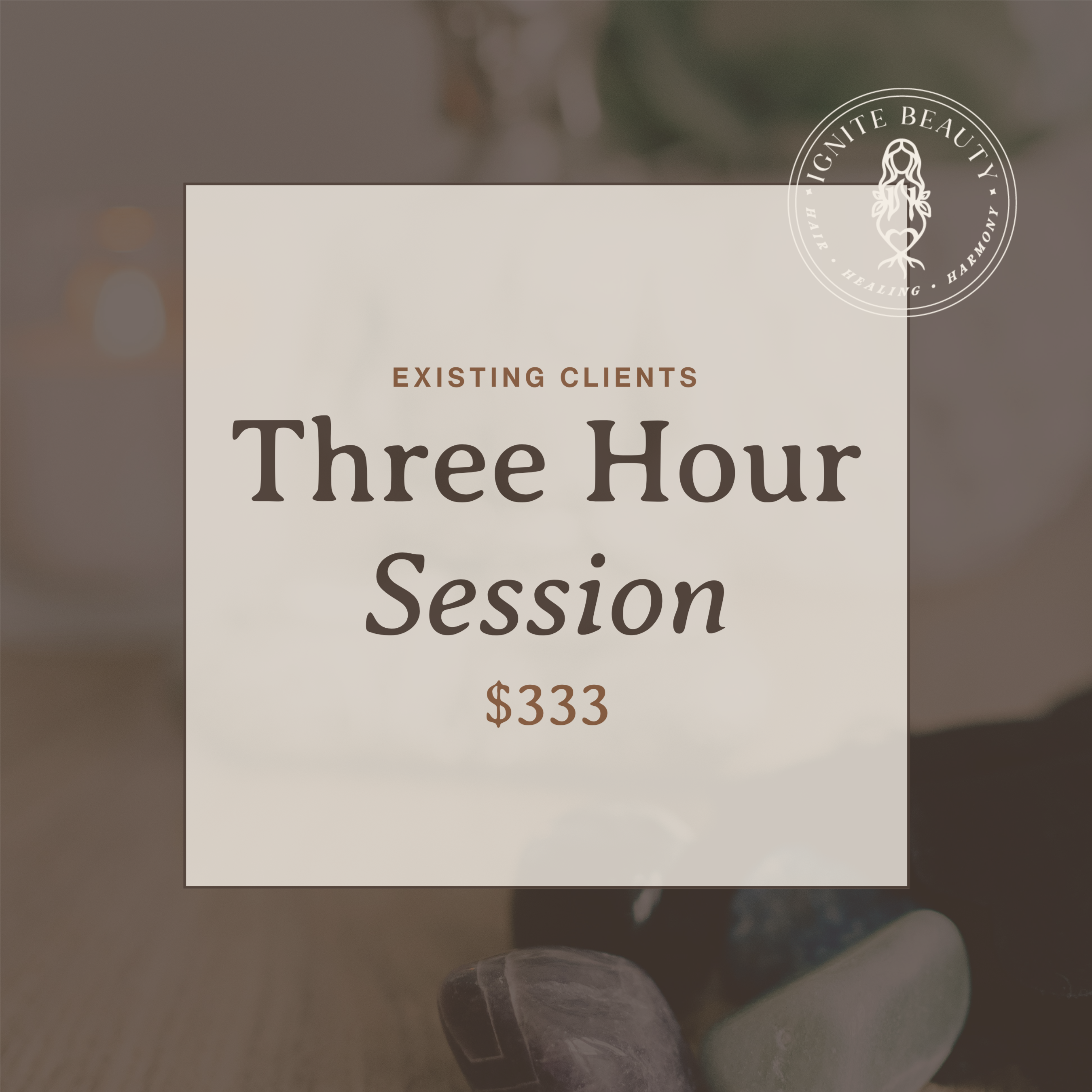 EXISTING CLIENTS: 3 Hour Session at Ignite Beauty Cape Cod in Sandwich, MA