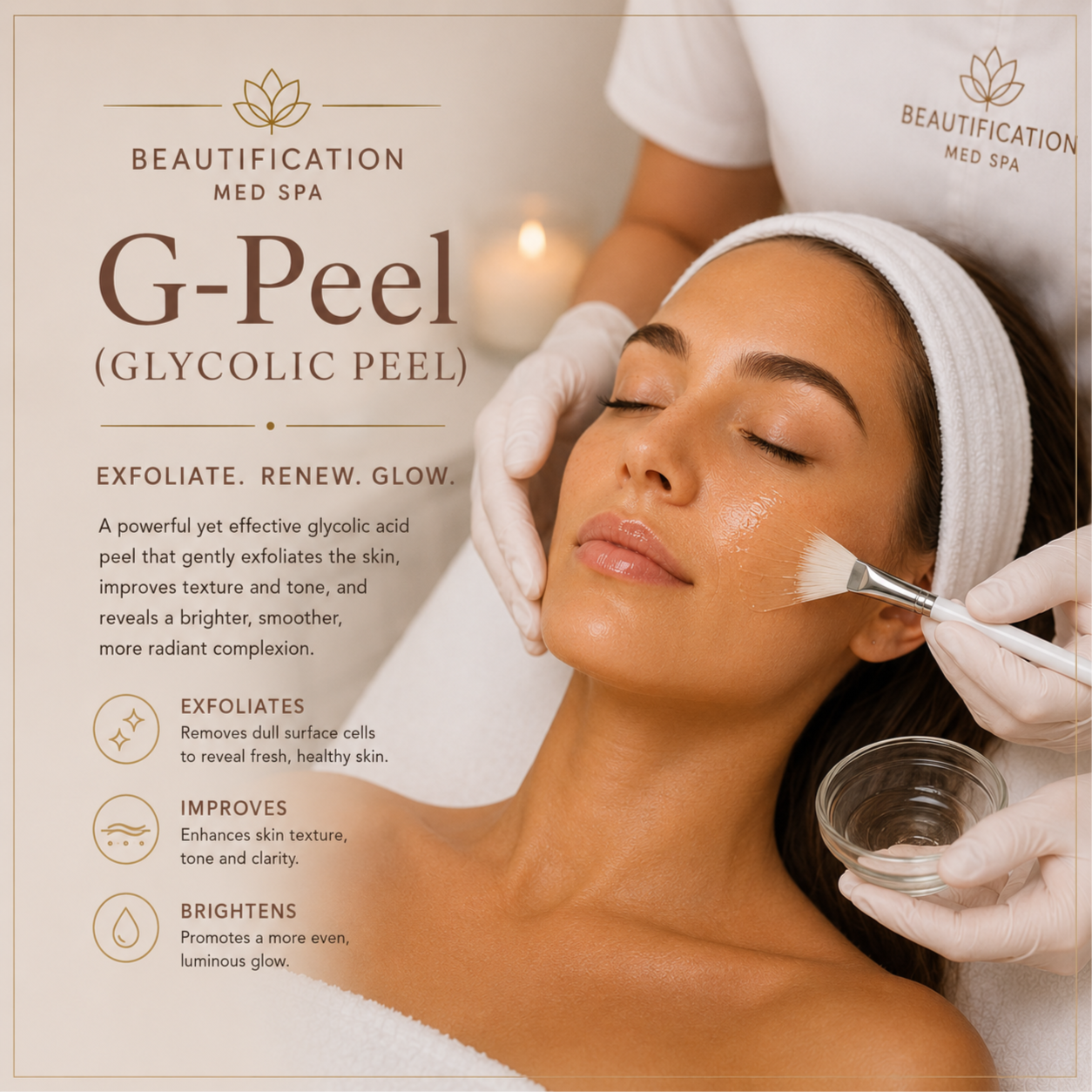 G-Peel (GLYCOLIC PEEL) at Beautification MedSpa in Concord, CA
