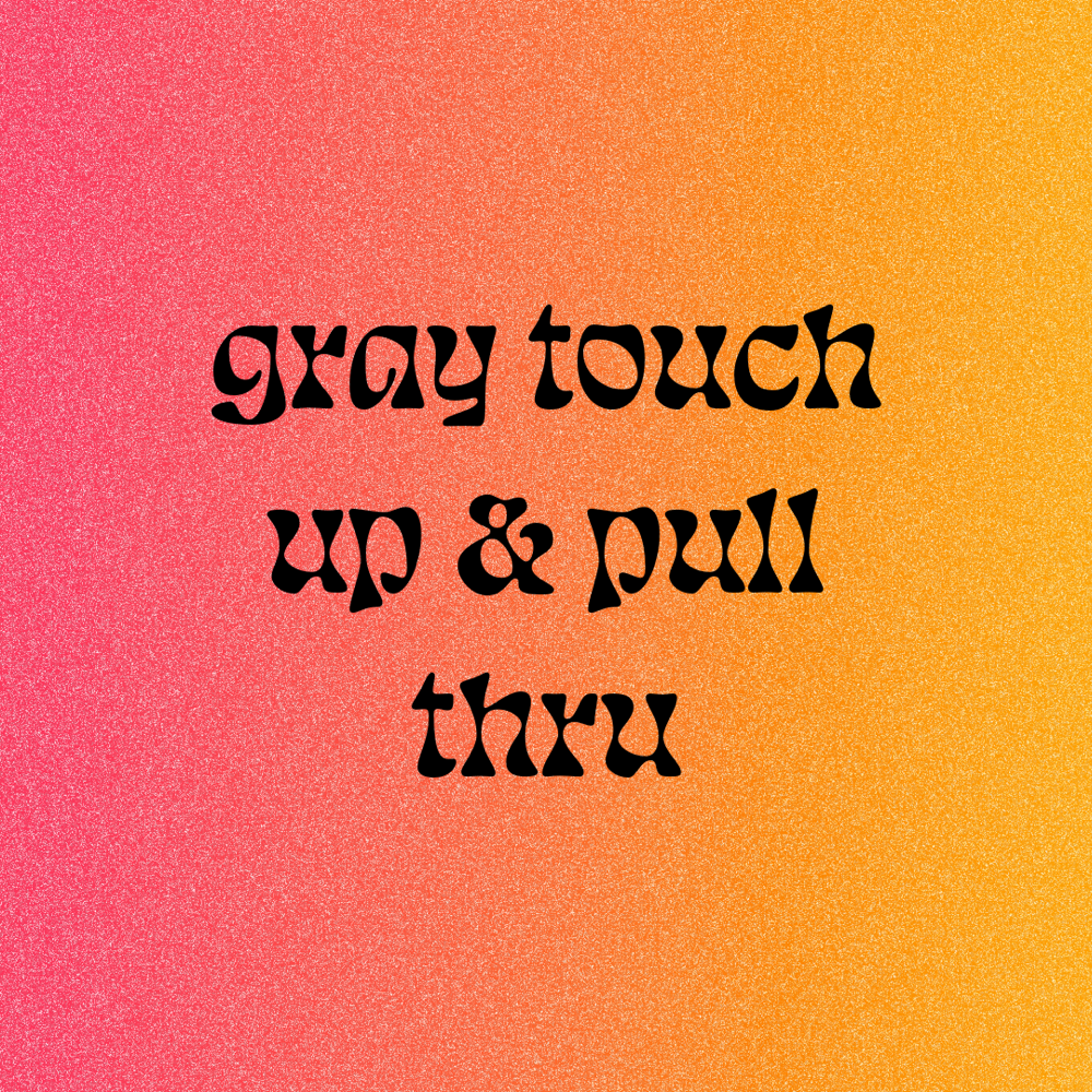 gray touch up & pull thru at october raine studio in temecula, CA