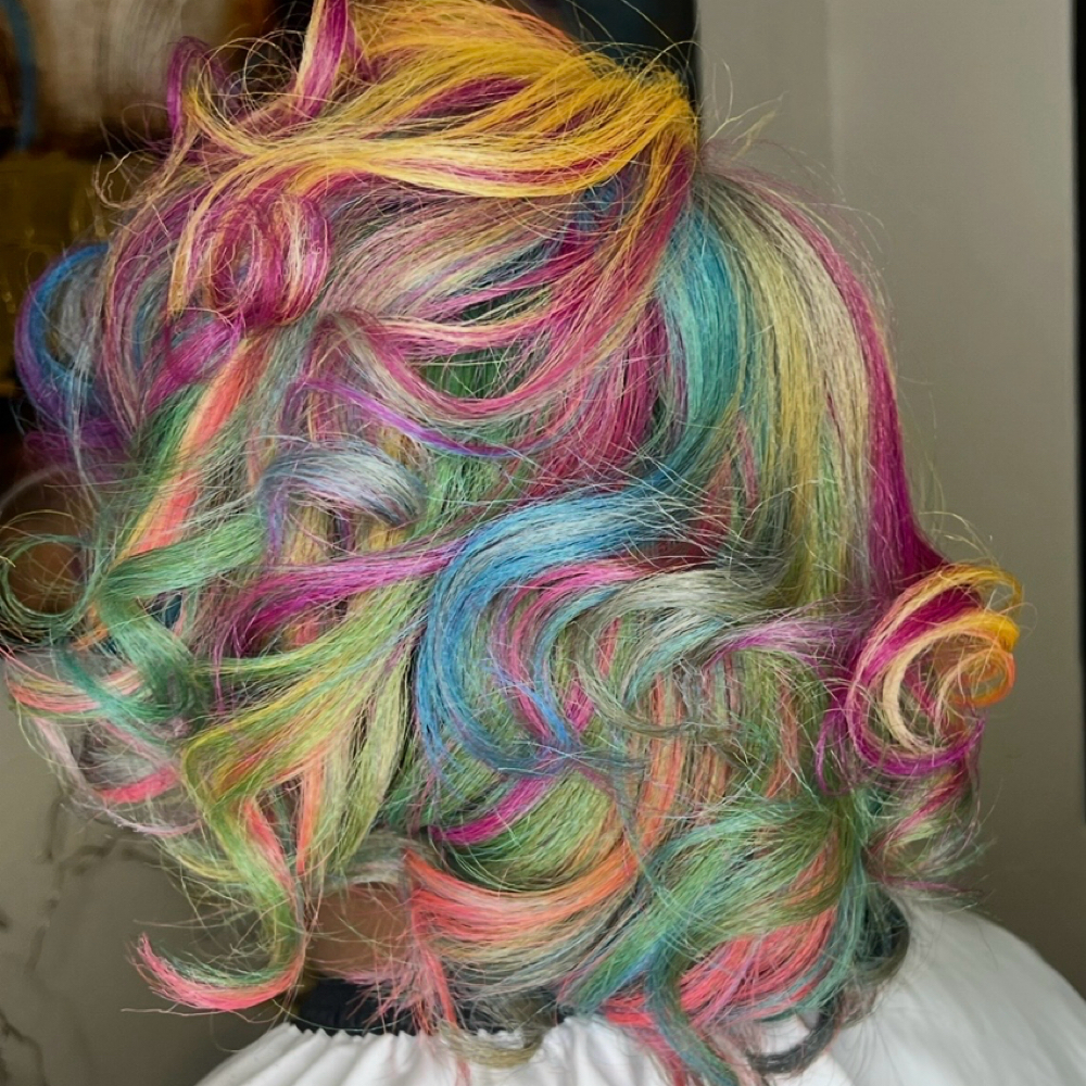6 Colors Rainbow Custom Color 🦄🌈 at NERDY GIRL BEAUTY STUDIO ✨✨ in 48034