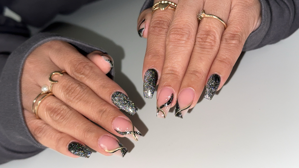 Acrylic with gel at B.B.F Nail Spa in houston, TX