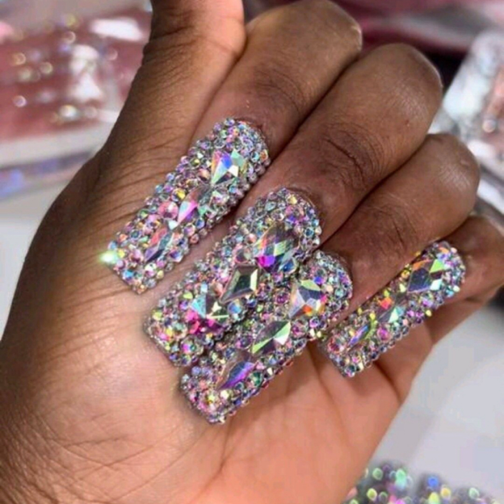 Crystal Nail Art (short-long) at Ari’s Obsessions in Cocoa Beach, FL