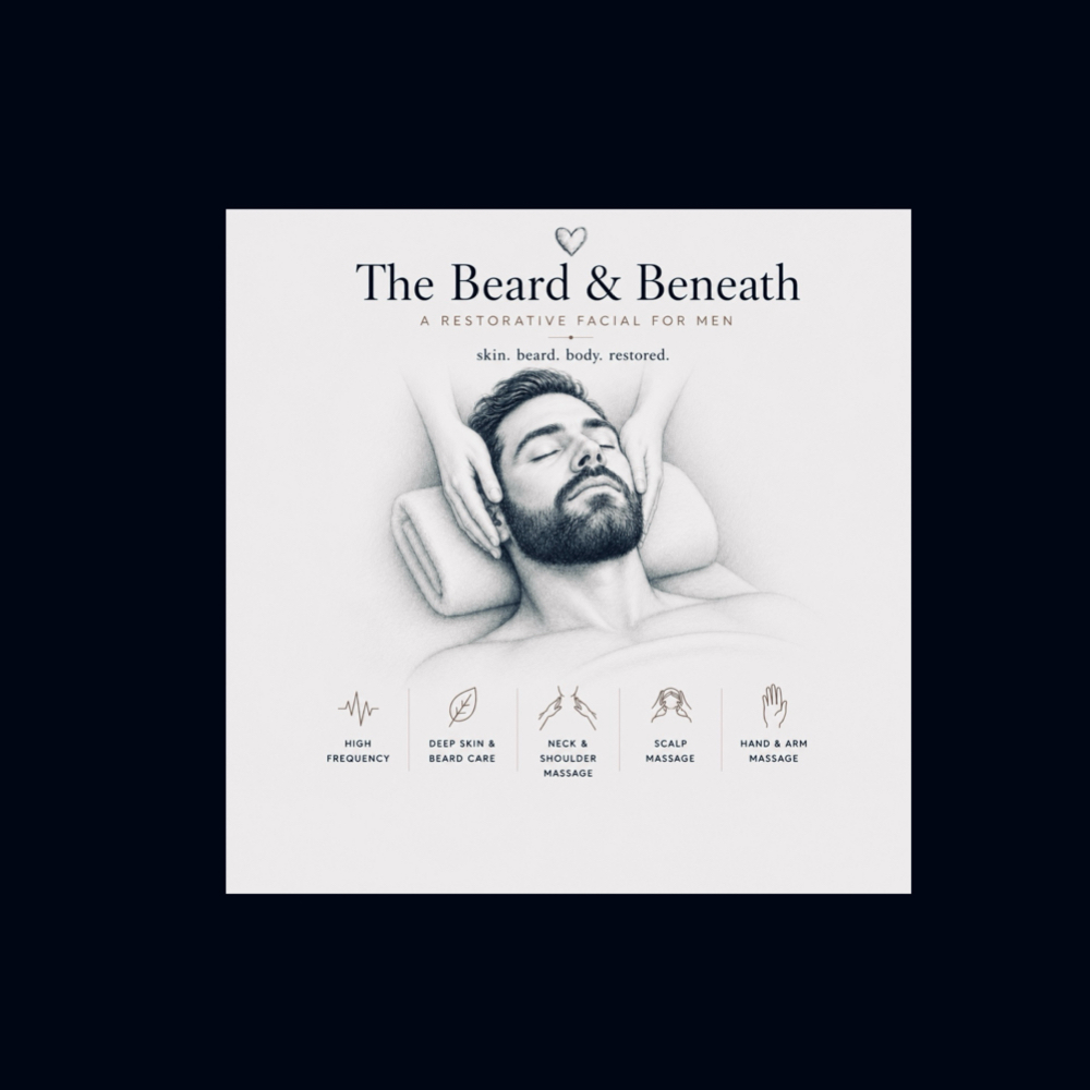 THE BEARD & BENEATH (75 MIN) at Heart In Hand, LLC - Holistic Skincare and Wellness in Old Saybrook, CT