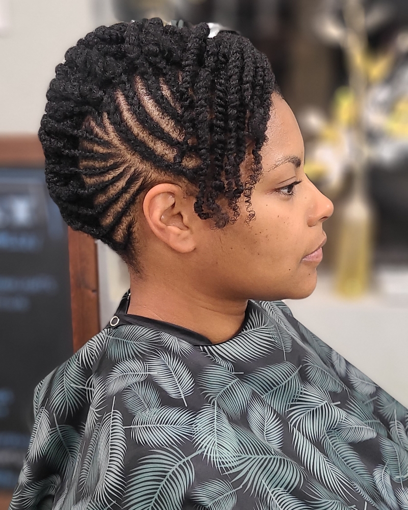 Braided Style  (Short Hair )