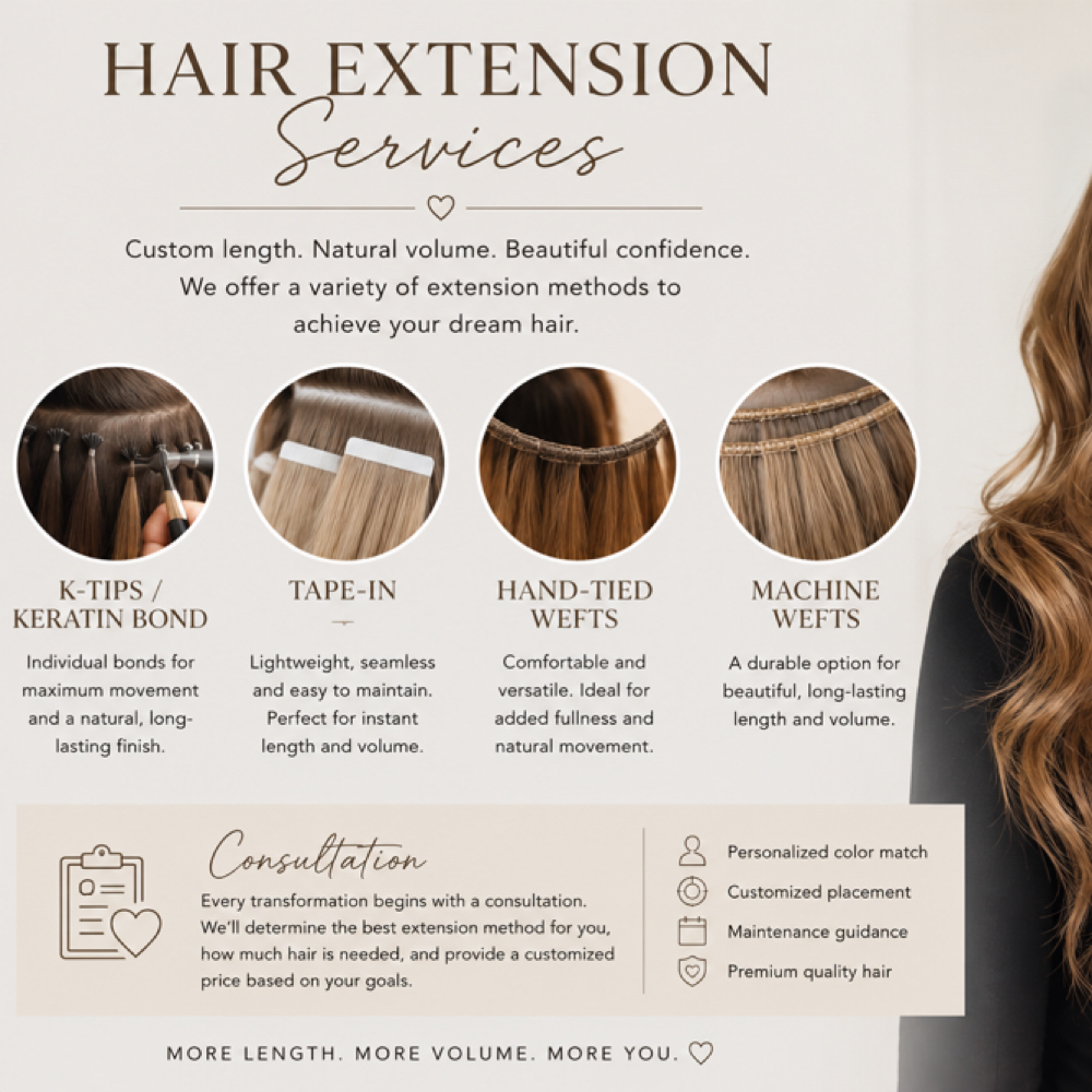Hair Extensions -Consultation at Hair Heart Studio in Malden, MA