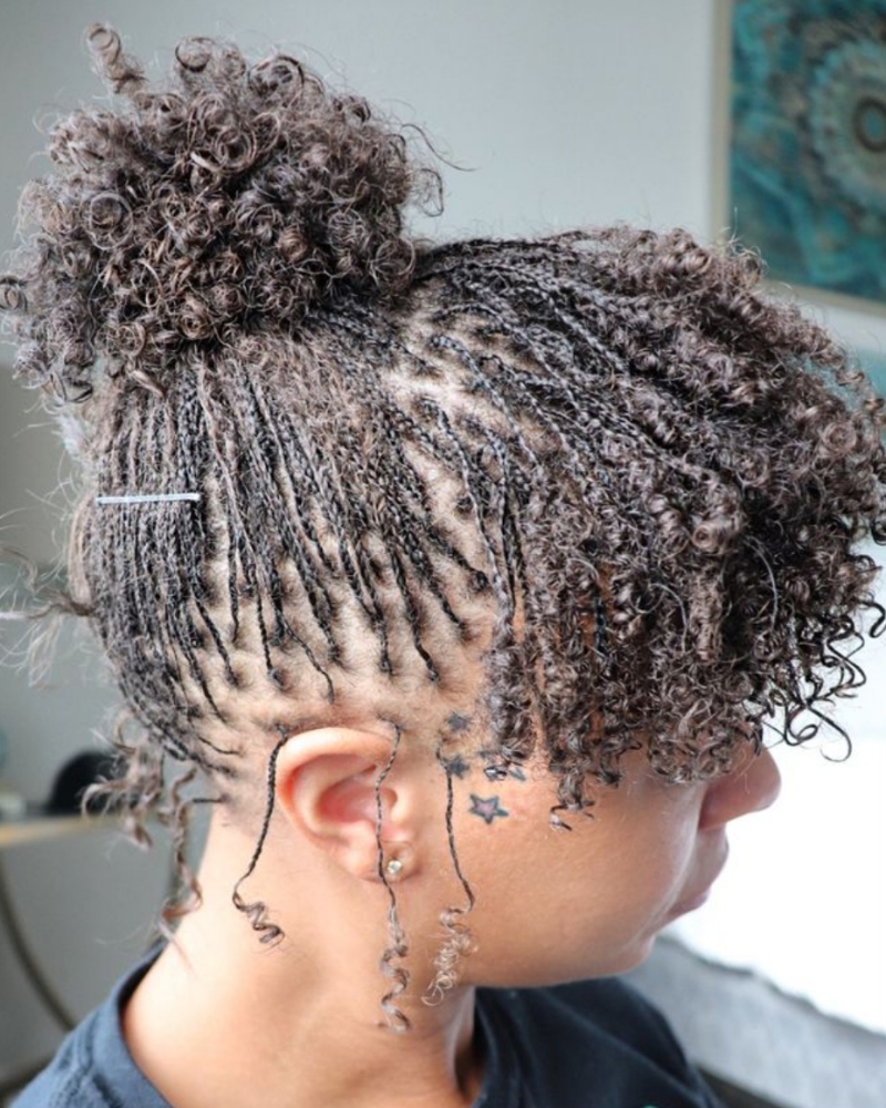 Microbraids ( Without hair added)