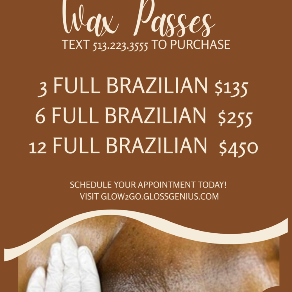 3 WAX PASS SPECIAL at Glow2Go in Cincinnati, OH