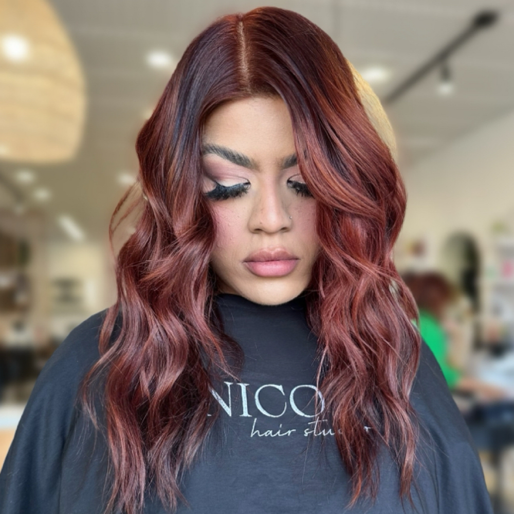 Coppers W/ Out Lightening at Único Hair Studio in Fullerton, CA