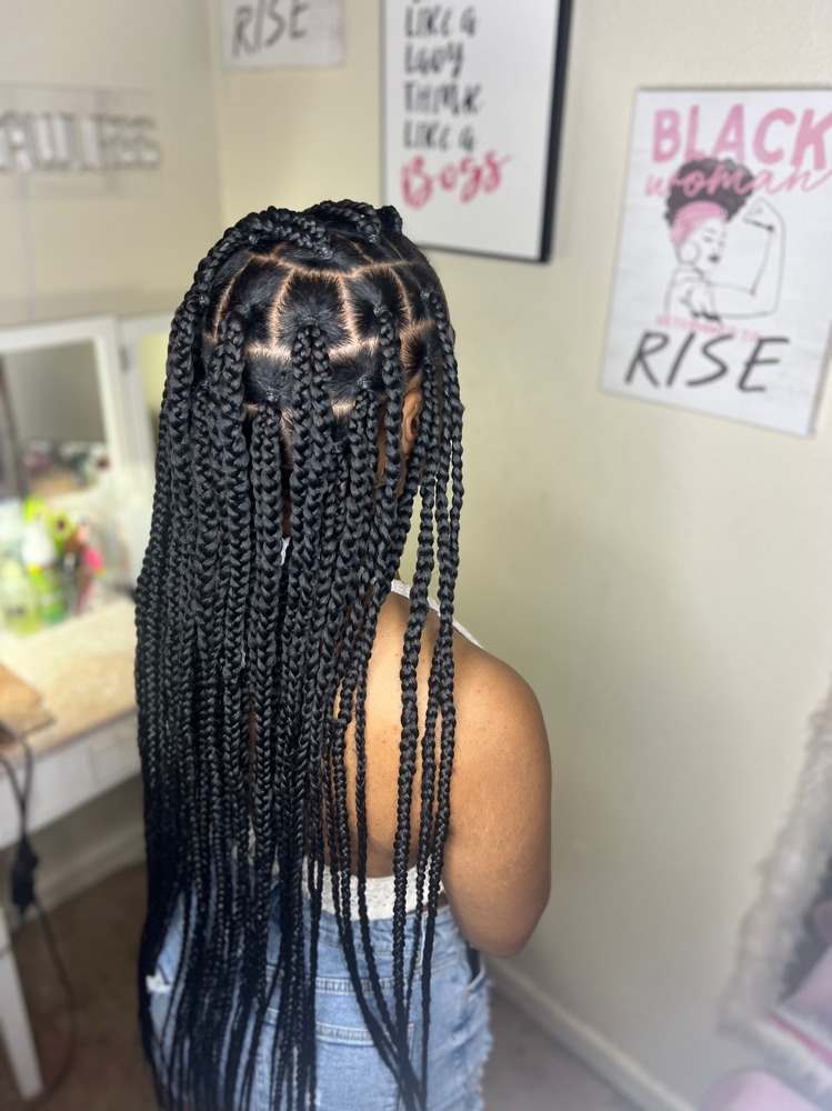 Large Double Dutch Knotless Braids