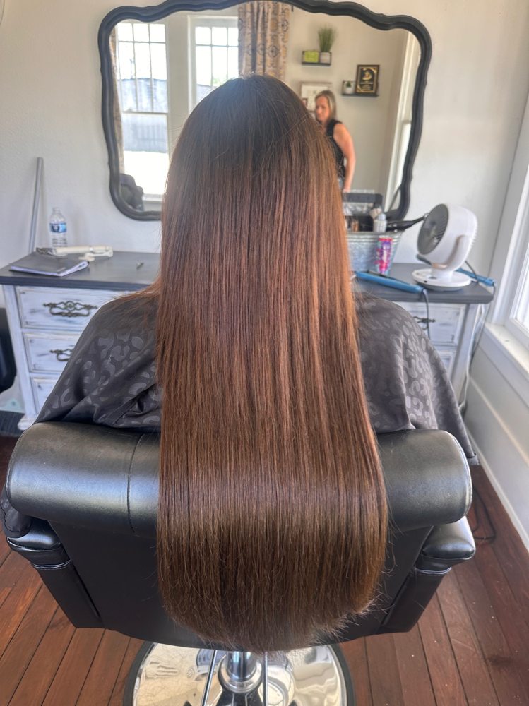 Hair Extension Install at The Local Sets in Centerville, TX